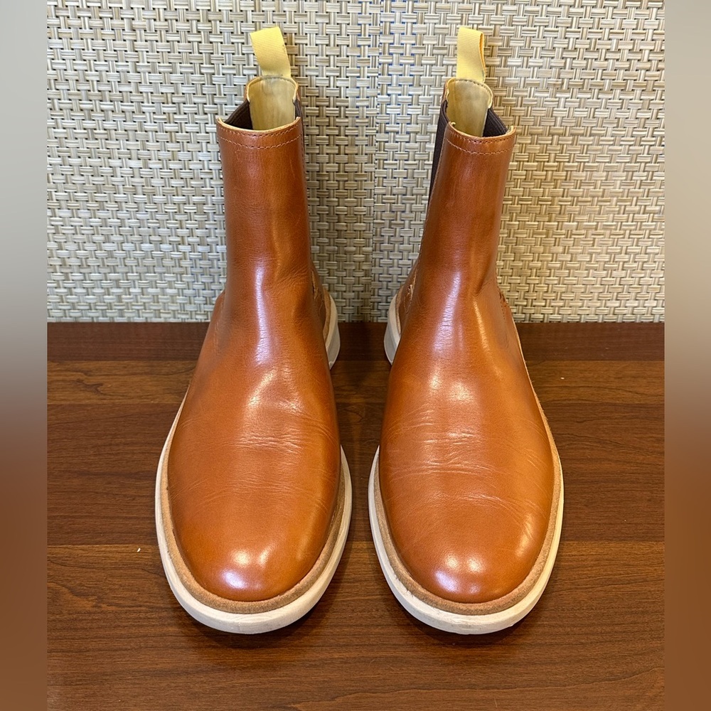 🌟3xHP🌟Sperry Gold Cup Commodore Plushwave  Cognac Tan Leather Chelsea Boot 11 - Picture 2 of 16